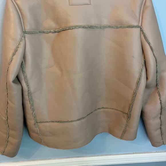 Blank NYC NEW Bonded Faux Shearling Moto Biker Jacket Size Small - Picture 7 of 12
